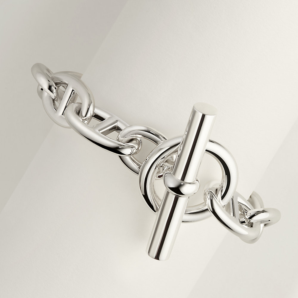 Pulseira Chaîne d'ancre, modelo extragrande - Prata | Hermès Brasil